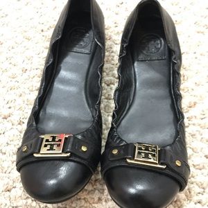 Tory Burch Black Flats